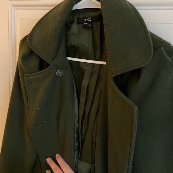 Forever 21 Green Pea Coat - Picture 7 of 8